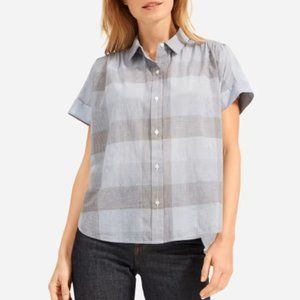 Everlane Short Sleeve Plaid Button-Up Shirt